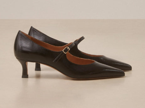 Escarpins  N° 722 Cuir vernis  Noir  RIVECOUR