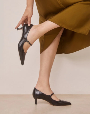 Escarpins  N° 722 Cuir vernis  Noir  RIVECOUR