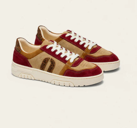 Baskets NORA Bordeaux Camel Beige ODAJE (ancien M MOUSTACHE)