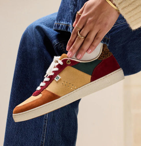 Basket MARIE Beige Bordeaux ODAJE (ancien M Moustache)