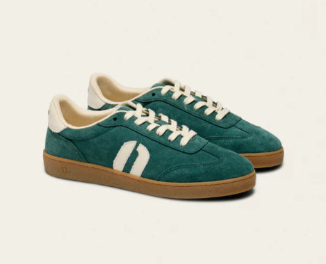 Basket LUCIA Cuir Vert Écru ODAJE (ancien M MOUSTACHE)