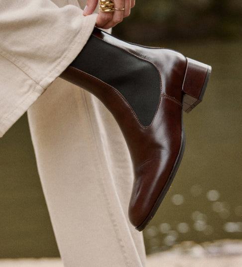 Bottines Delina  Cuir Marron ODAJE (ancien M MOUSTACHE)