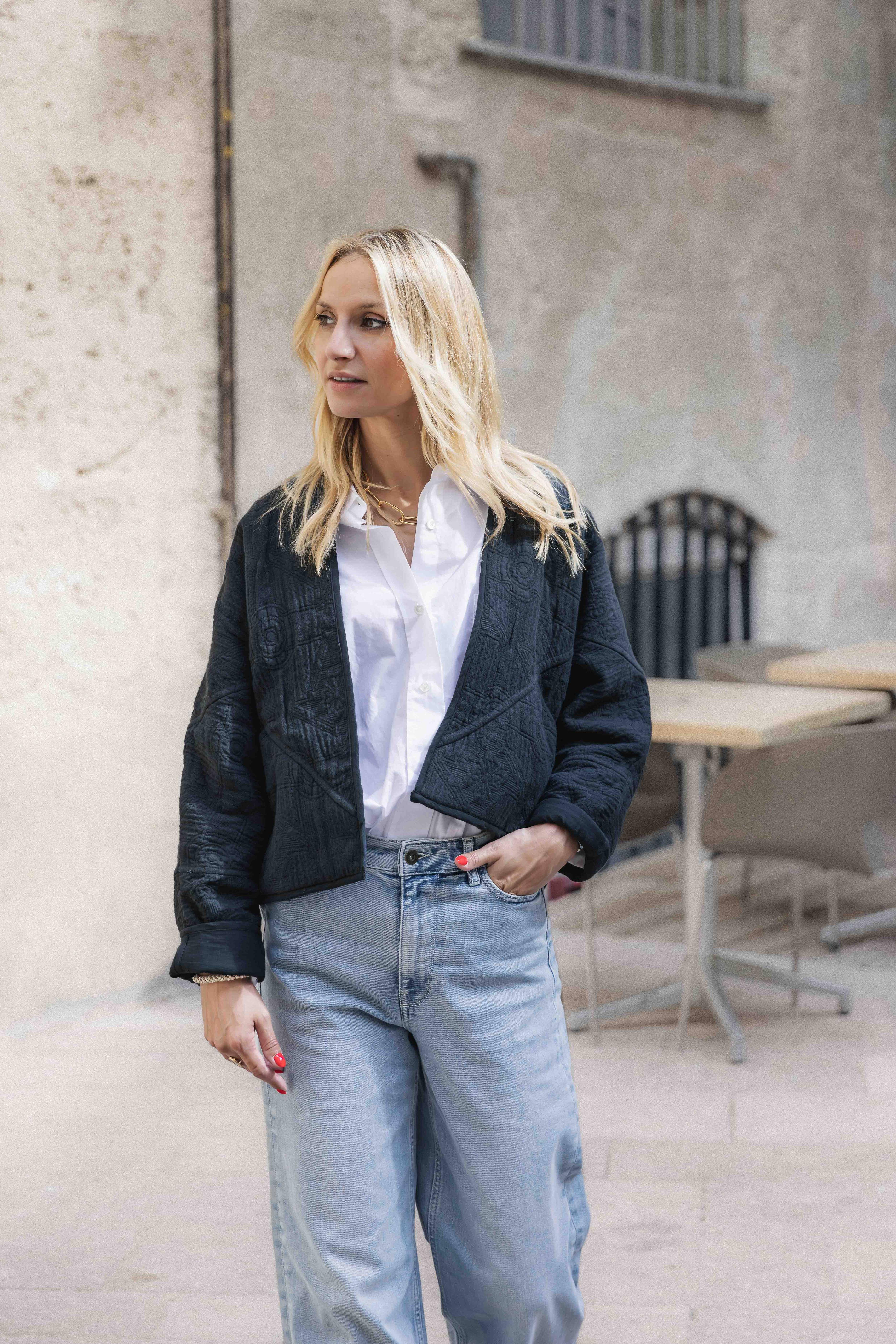 Veste bleue matelassée FLORA  BY BAR