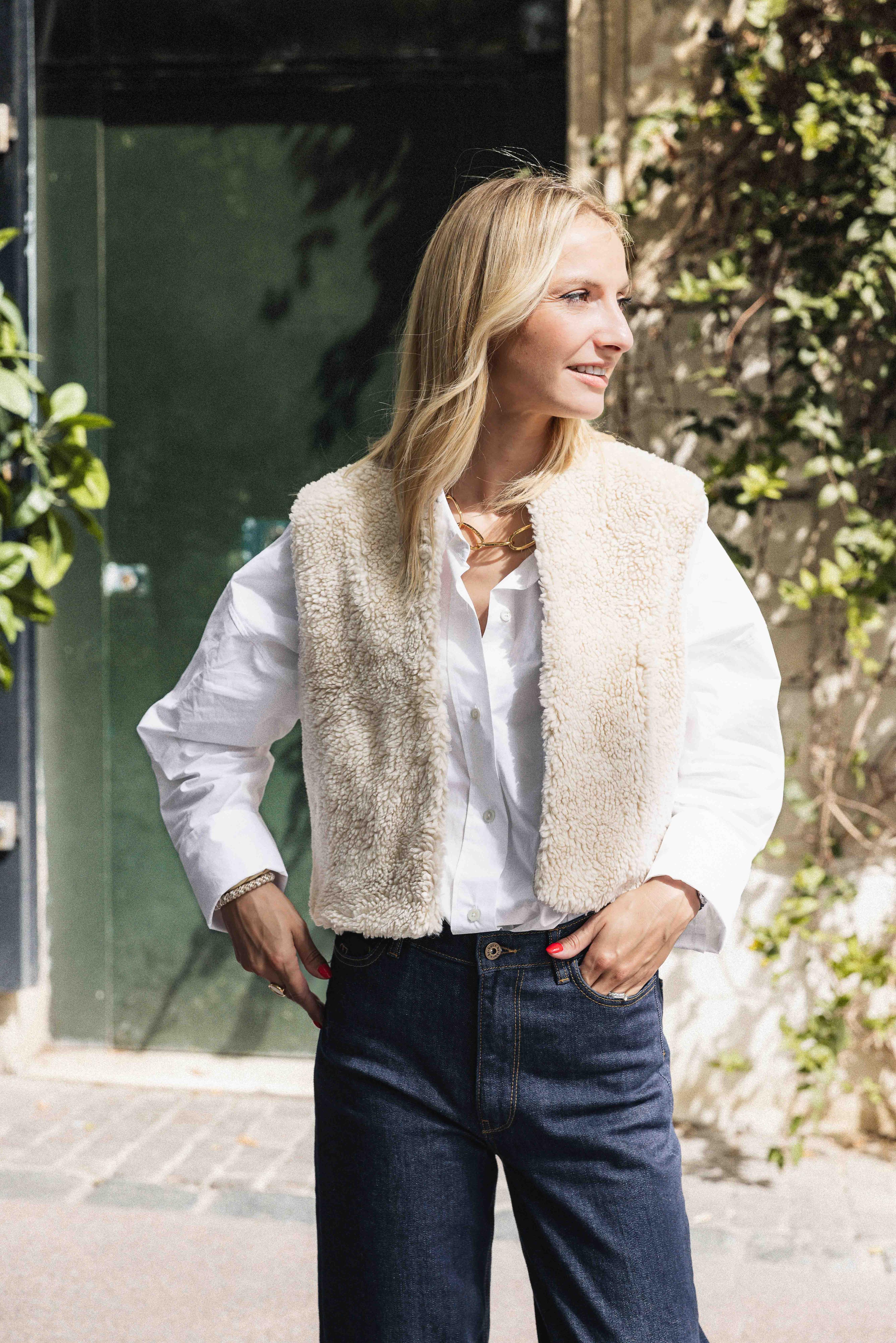 Gilet sans manches effet mouton  WOLLY GILET BY BAR