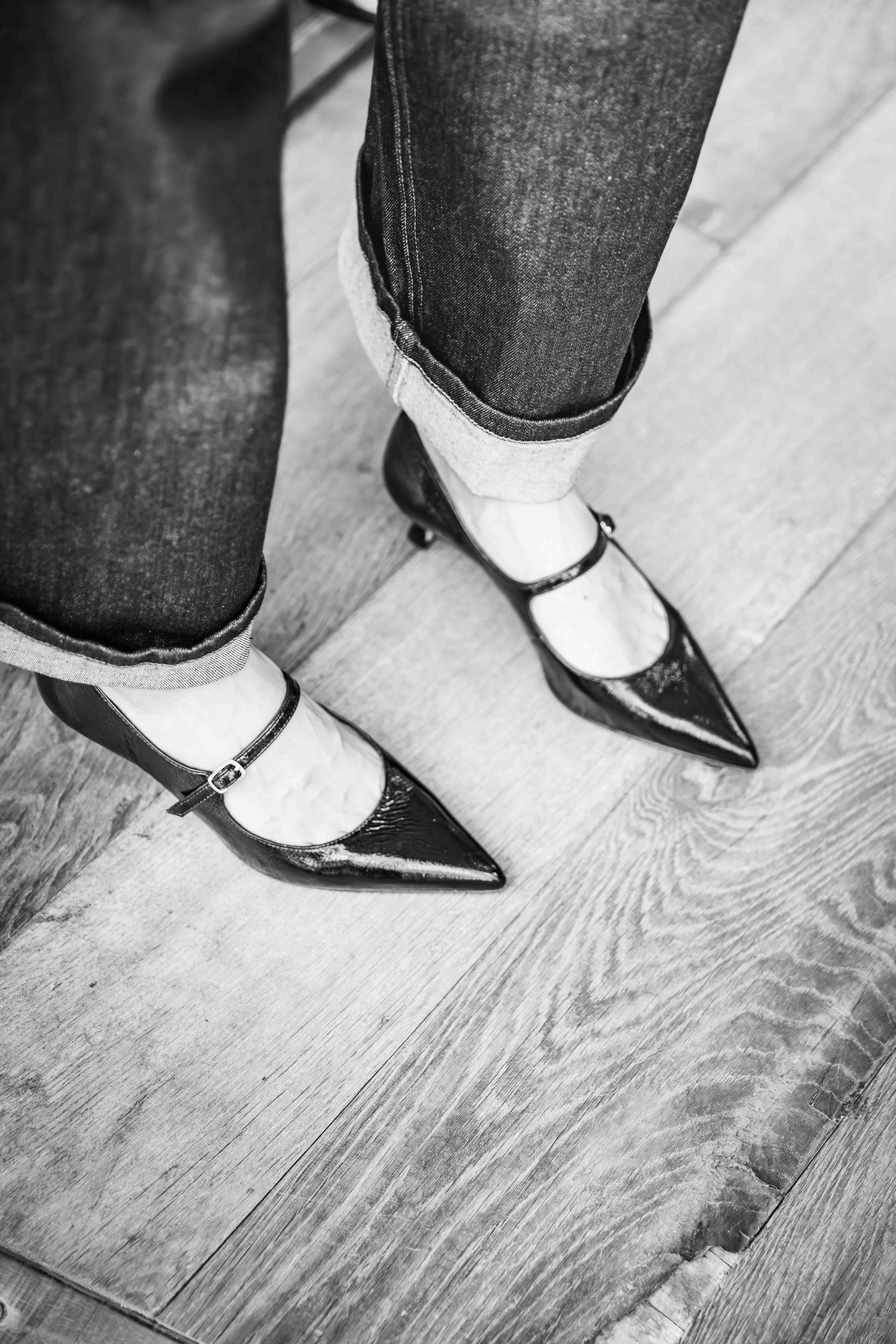 Escarpins  N° 722 Cuir vernis  Noir  RIVECOUR