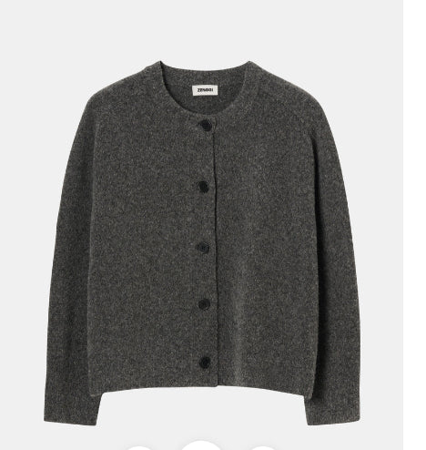 Gilet gris en laine W03-2034