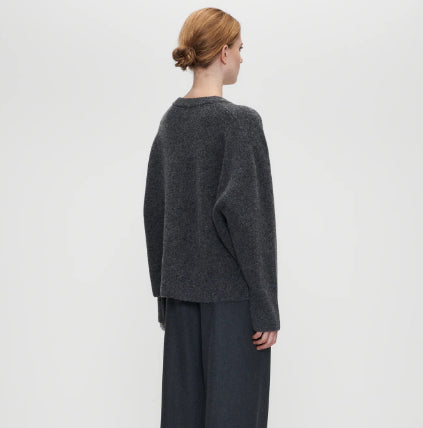 Gilet gris en laine W03-2034