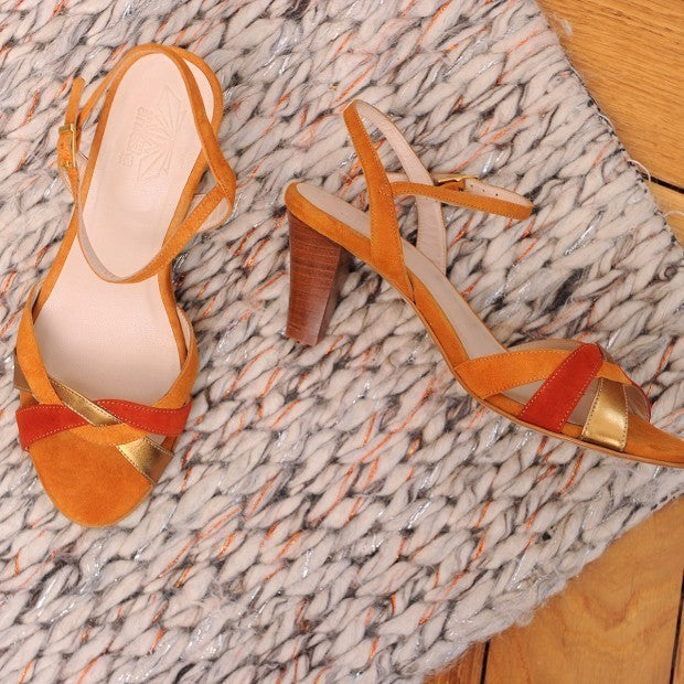 Sandales Palerme Curry Agrume - Ameska Dernière en 38 !