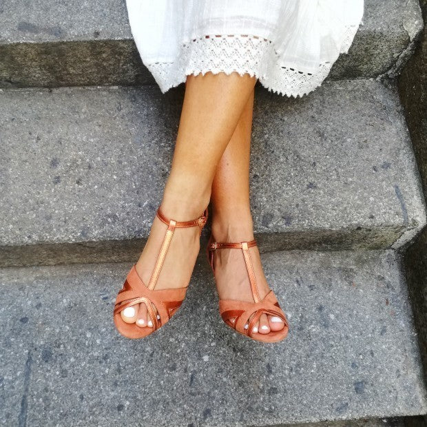 Sandales Sines  Abricot (reste 38)   - Ameska