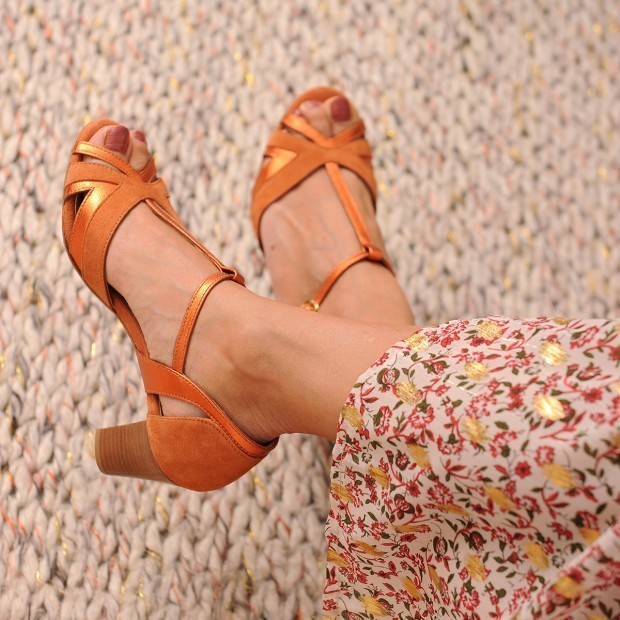 Sandales Sines  Abricot (reste 38)   - Ameska