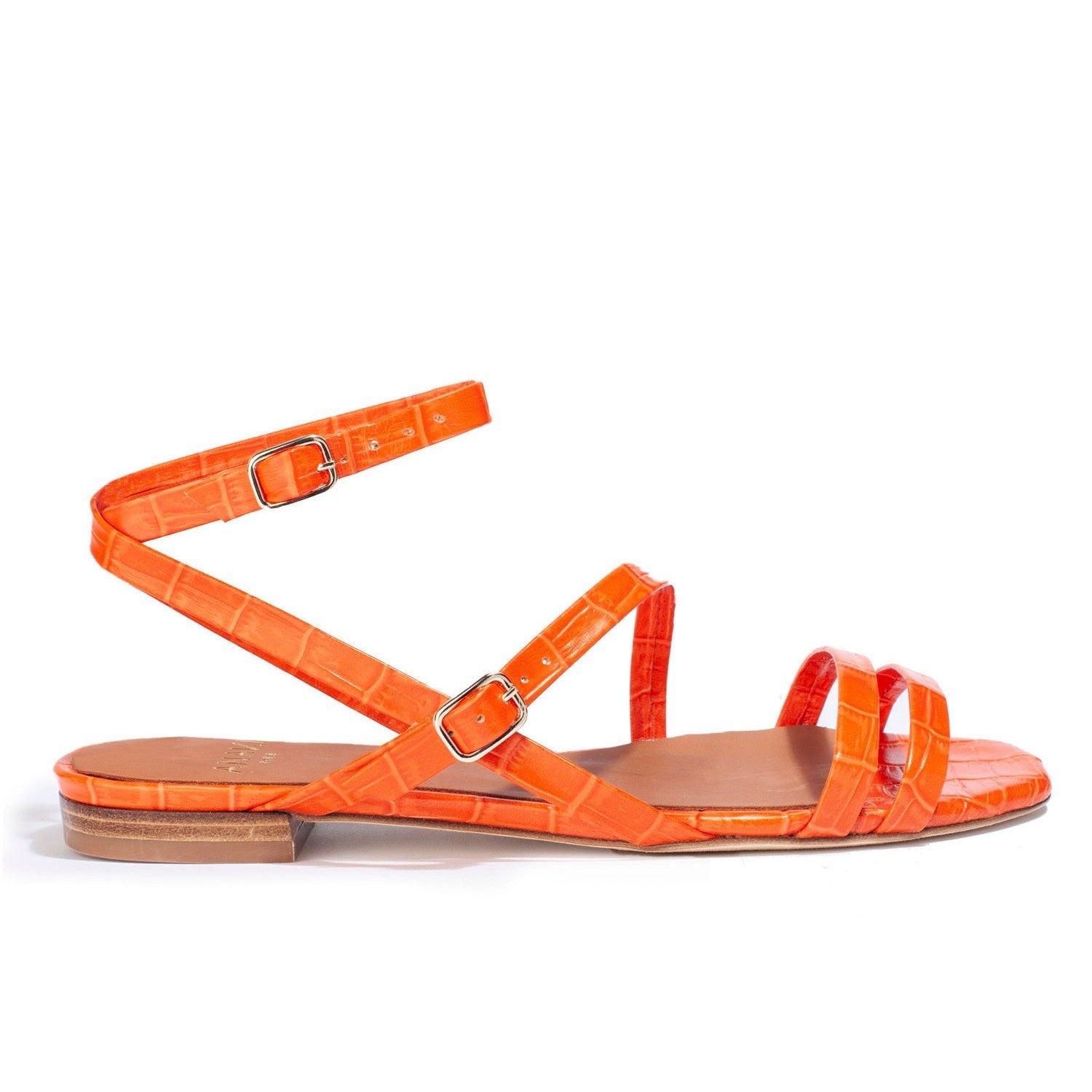 Sandale AGATHE croco orange  ANAKI 40!