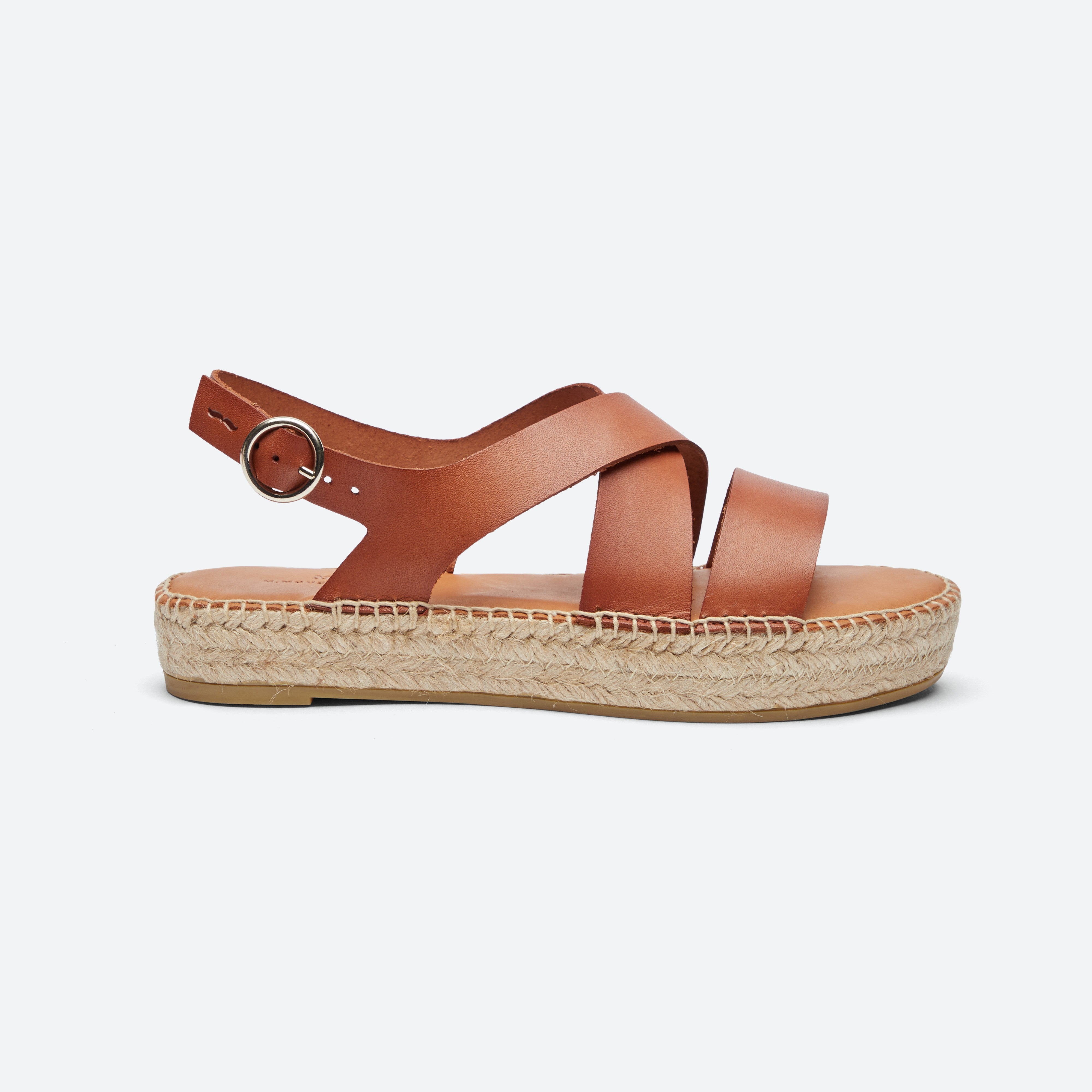 Espadrilles CHANTAL cognac ODAJE ex M MOUSTACHE