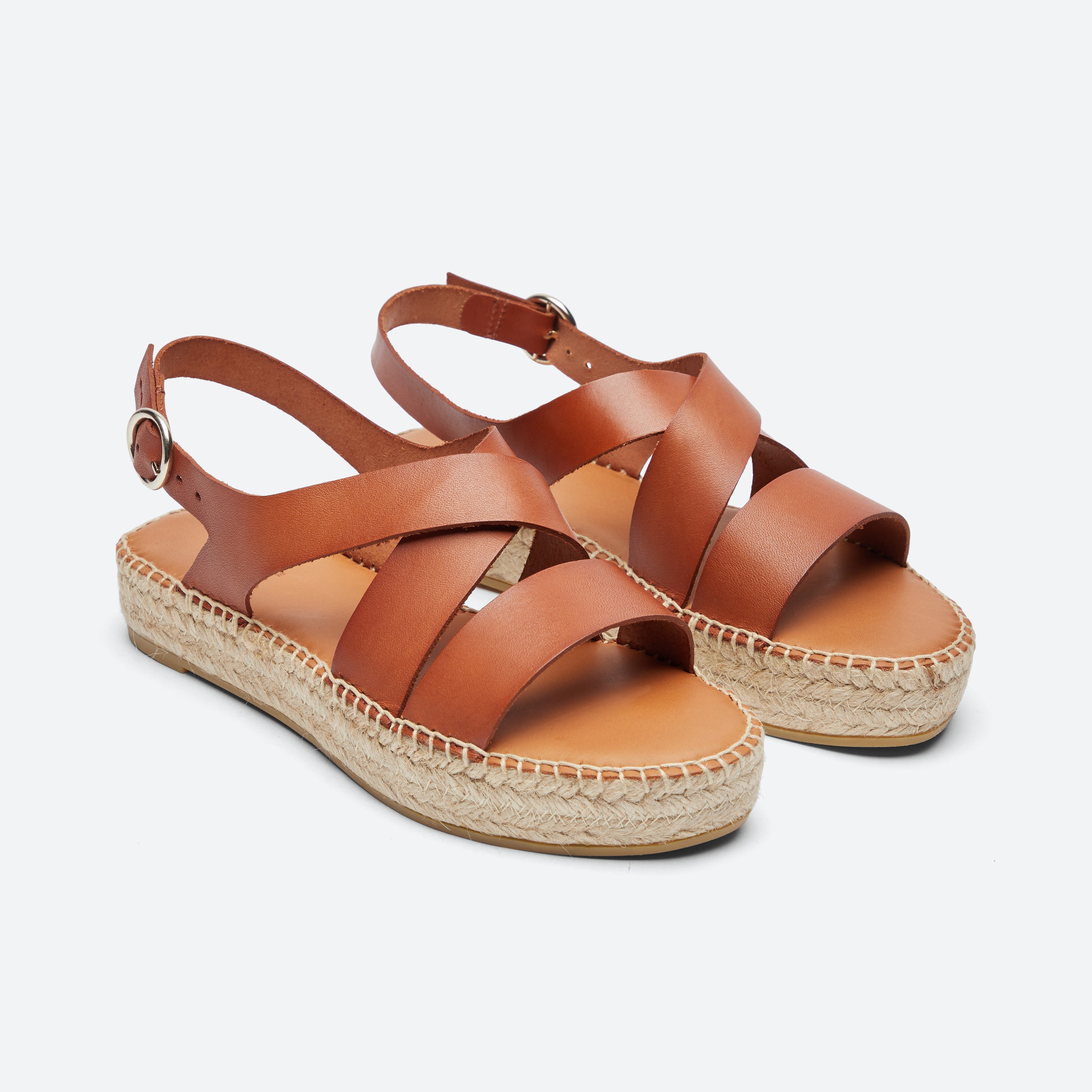 Espadrilles CHANTAL cognac ODAJE ex M MOUSTACHE
