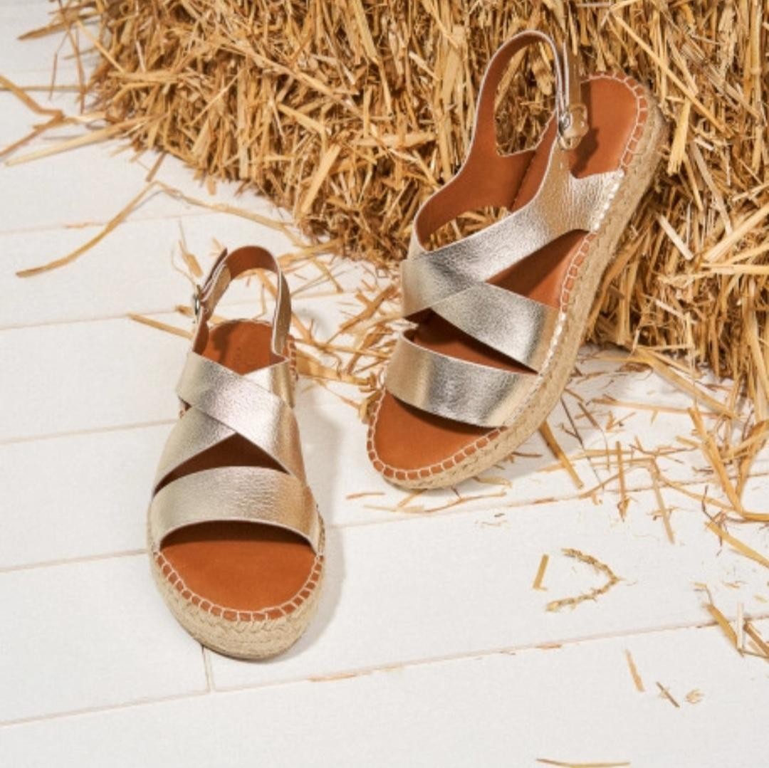 Espadrilles CHANTAL Doré ODAJE ex M MOUSTACHE
