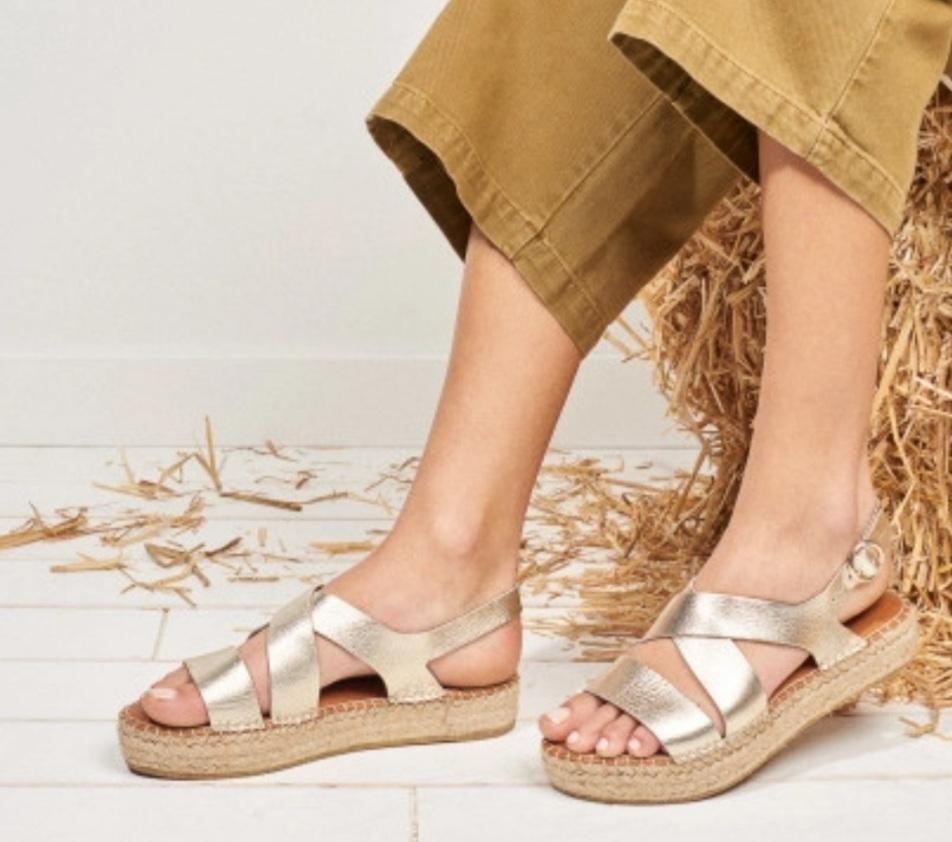 Espadrilles CHANTAL Doré ODAJE ex M MOUSTACHE