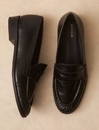 Mocassin N° 158 Cuir noir RIVECOUR