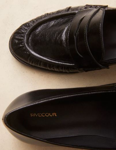 Mocassin N° 158 Cuir noir RIVECOUR