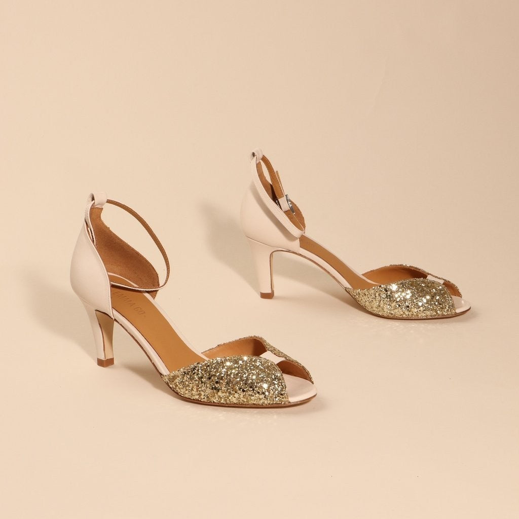 Jolene Glitter Champagne & Calf Cream - Emma Go Dernière en  41 !