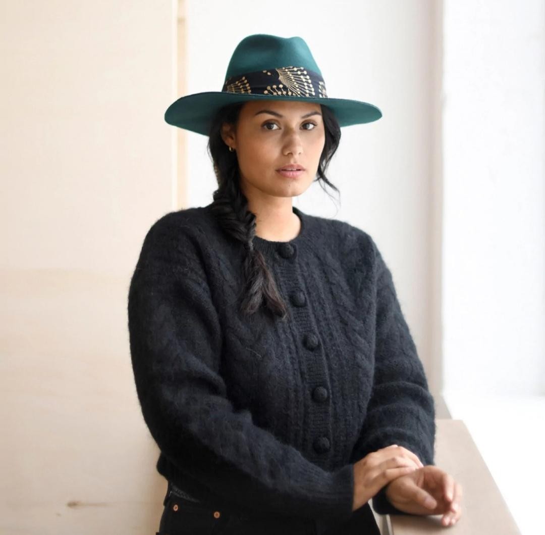 Chapeau en feutre en laine SASHA vert MARADJI