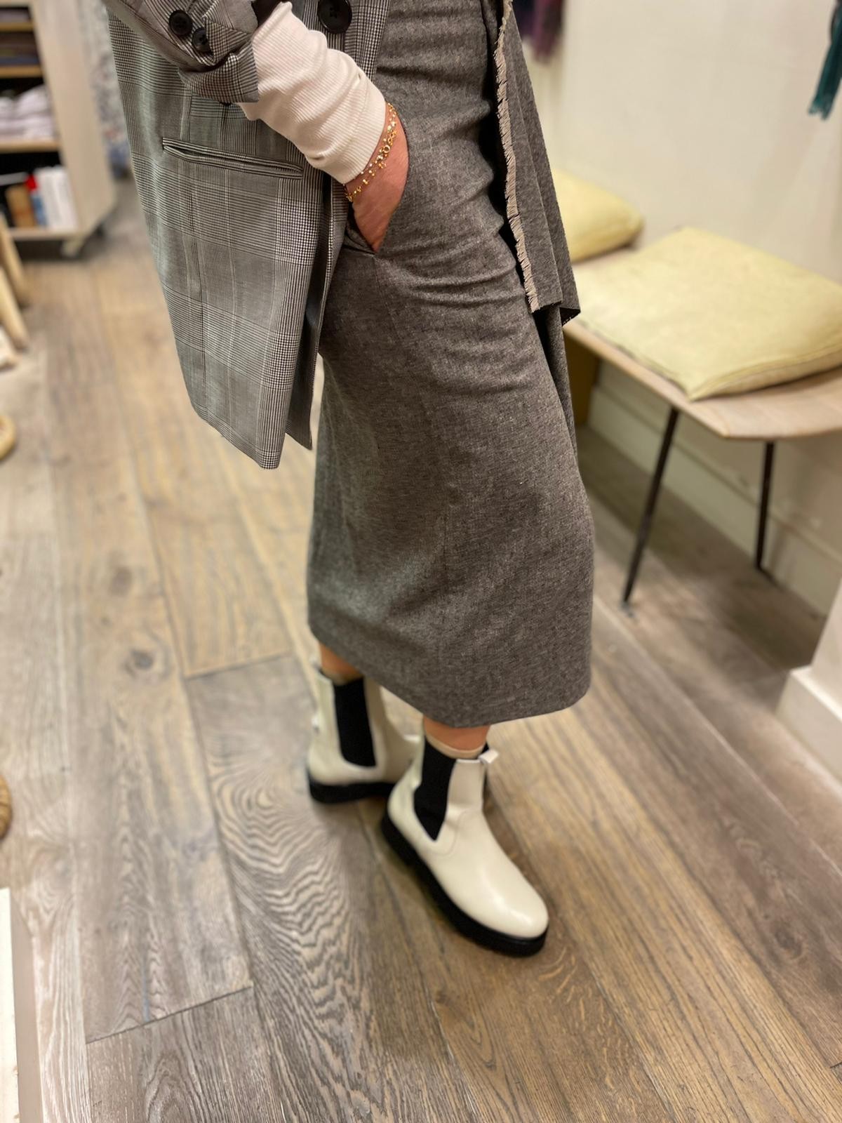 Bottine en cuir Off White JONNA ANAKI Dernières en  39 !