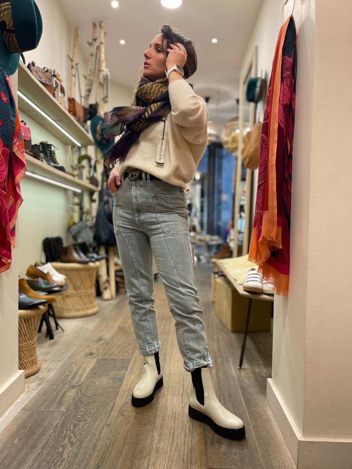 Bottine en cuir Off White JONNA ANAKI Dernières en  39 !