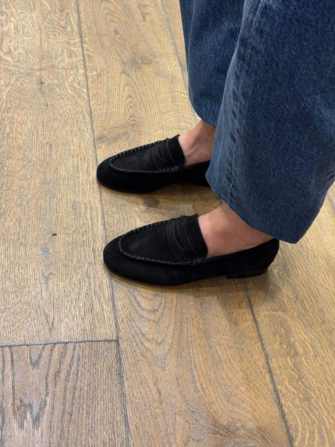 Mocassin Suède Noir N° 284 ANNIEL