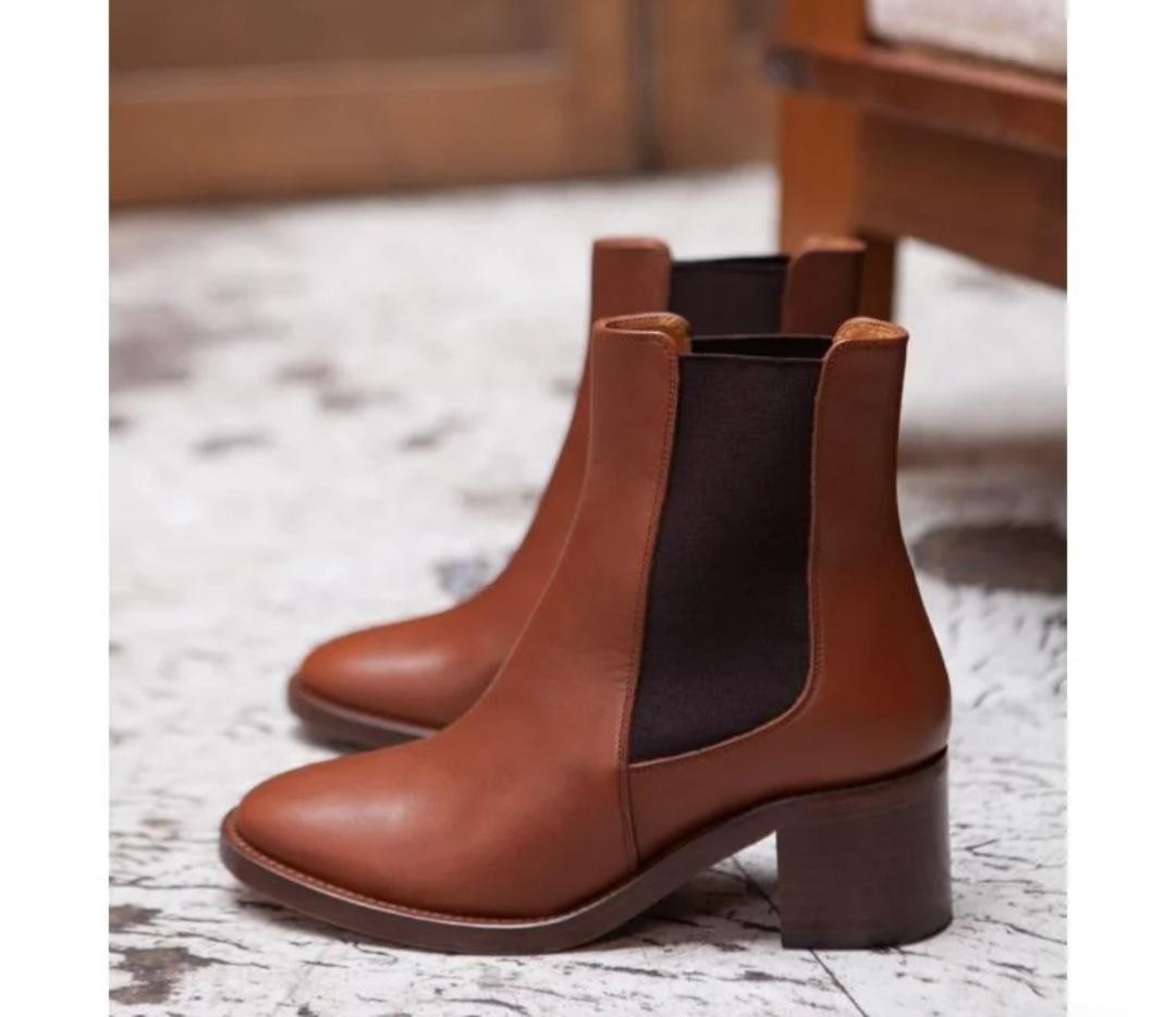 Bottine 289 Cuir Cognac  RIVECOUR Dernière en T39 !