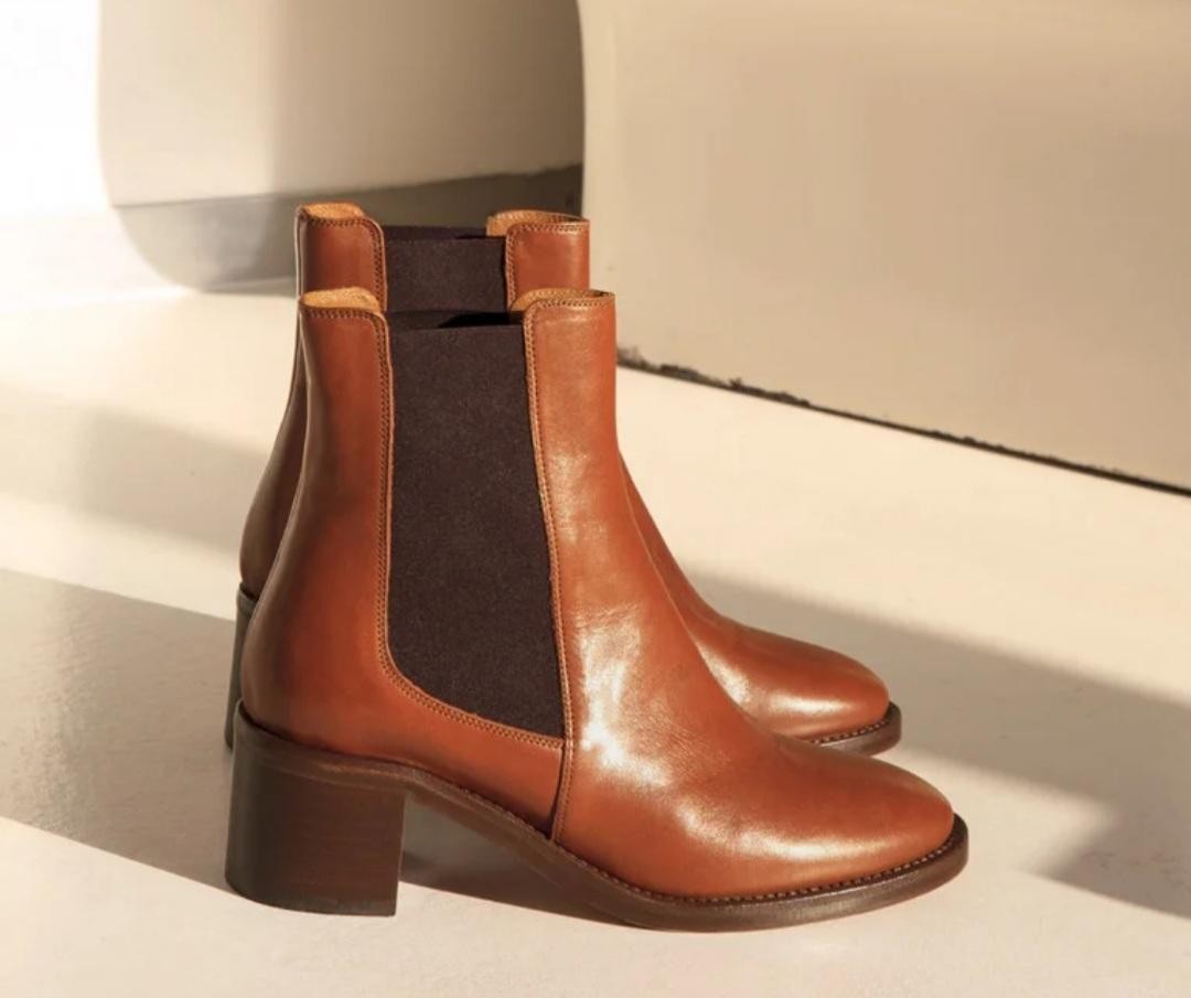 Bottine 289 Cuir Cognac  RIVECOUR Dernière en T39 !