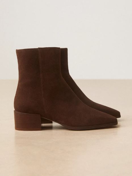 Bottines N°406 suède choco RIVECOUR