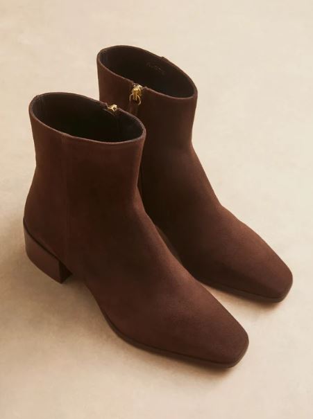 Bottines N°406 suède choco RIVECOUR
