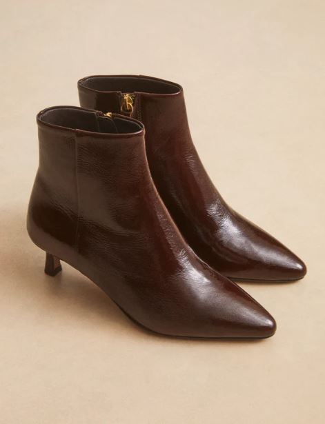 Bottines N° 421 Cuir vernis choco RIVECOUR