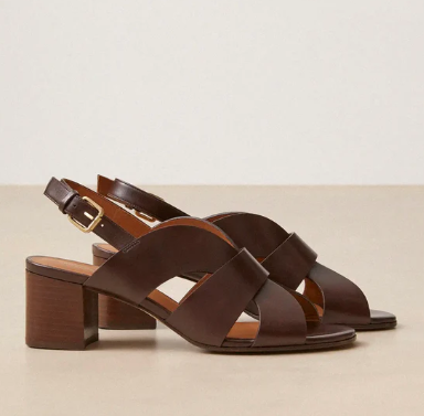 Sandale N° 551 marron chocolat RIVECOUR