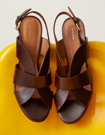 Sandale N° 551 marron chocolat RIVECOUR