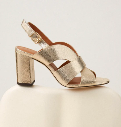 Sandale N° 55  Or Blanc RIVECOUR