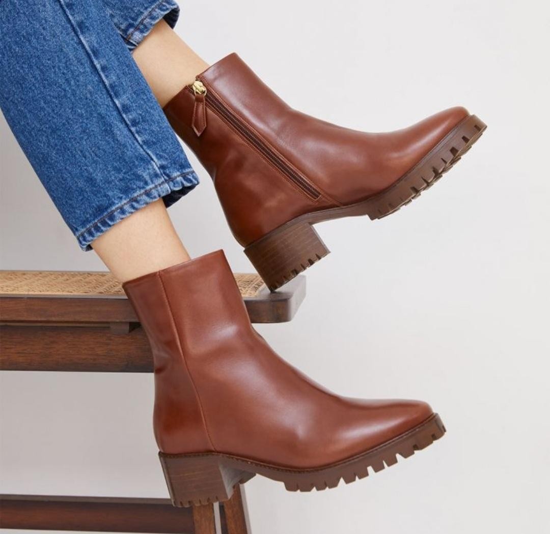 Bottine N° 78 Cuir Cognac RIVECOUR Reste  40 !