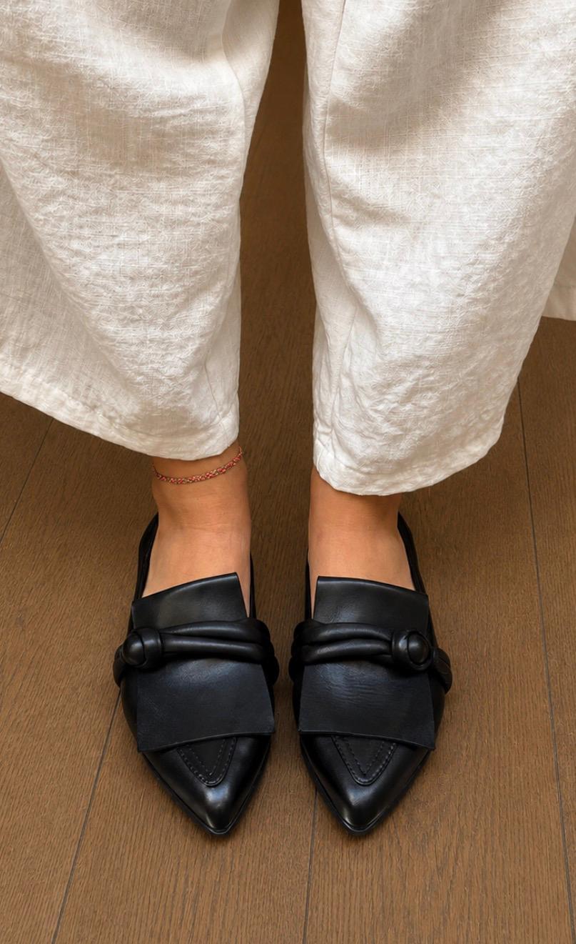 Mocassin noir N° 62 201  LORENA PAGGI (Italy)