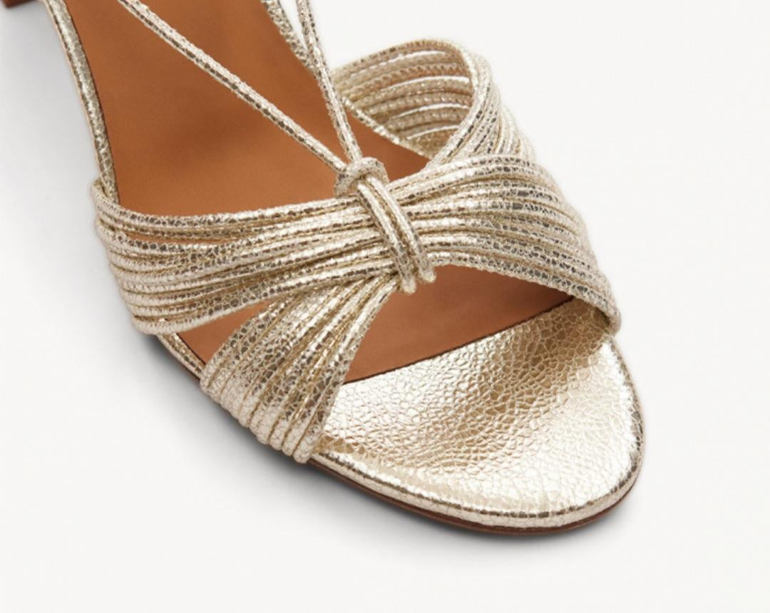 Sandale cuir Or Blanc N° 778 RIVECOUR reste 40 !