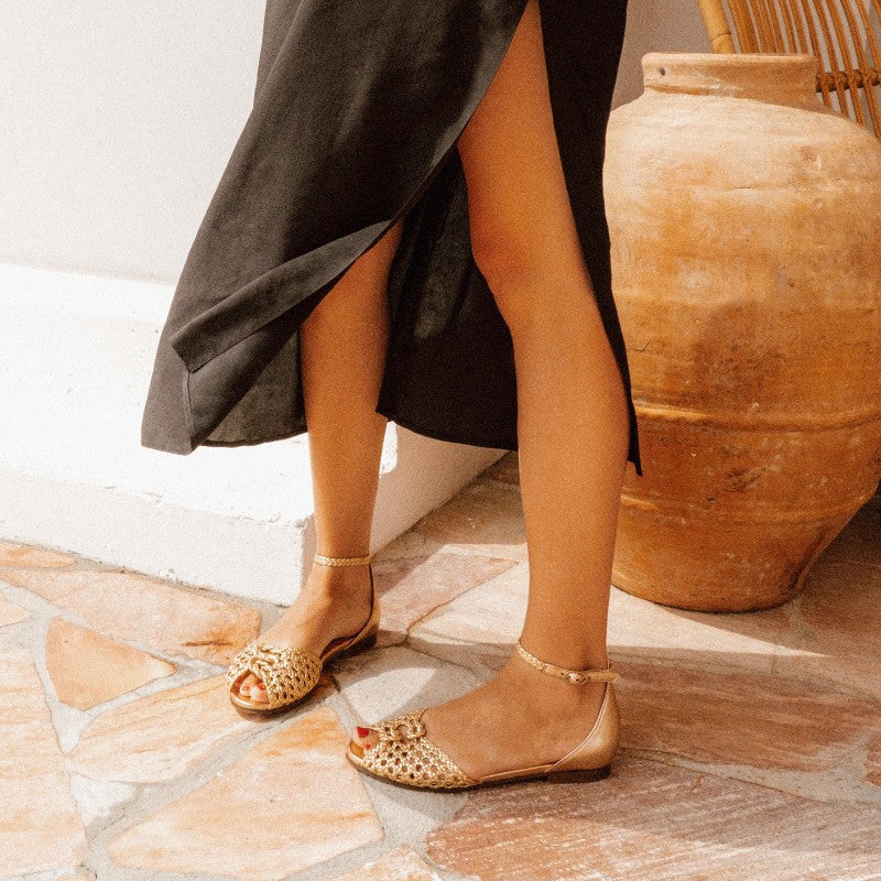 Sandale LUCY Gold/ OLIVE GREEN  ANONYMOUS COPENHAGEN RESTE 41  !!