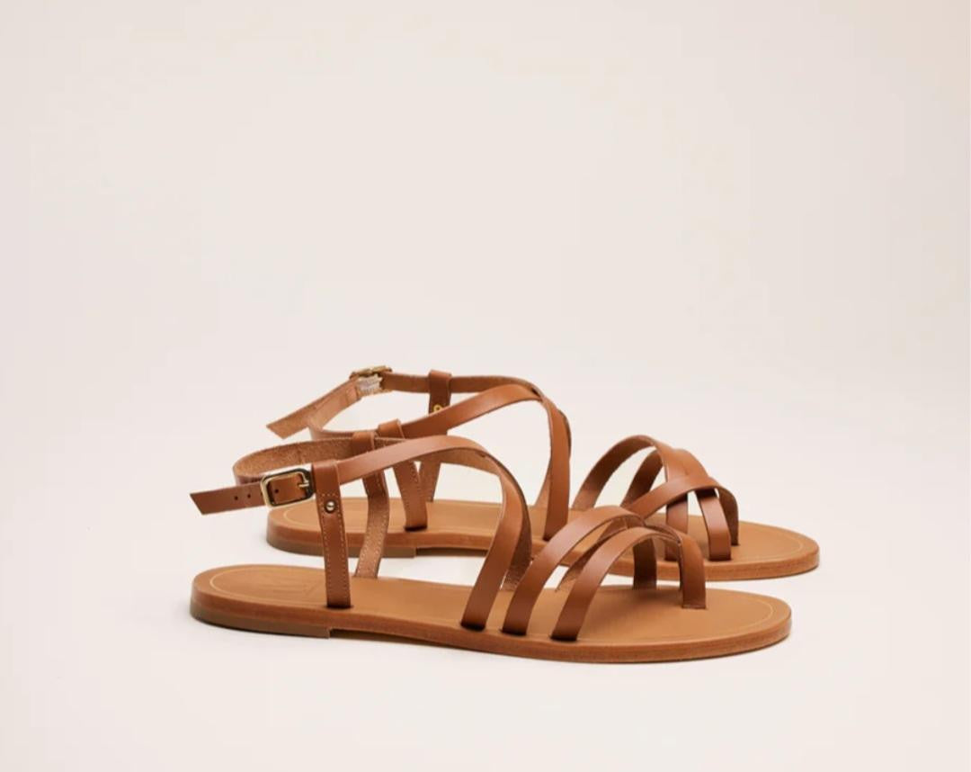 Sandales ALBA  Cuir Cognac  M MOUSTACHE Dernières en 37 et 40!!