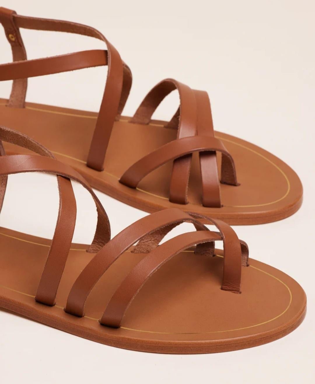 Sandales ALBA  Cuir Cognac  M MOUSTACHE Dernières en 37 et 40!!