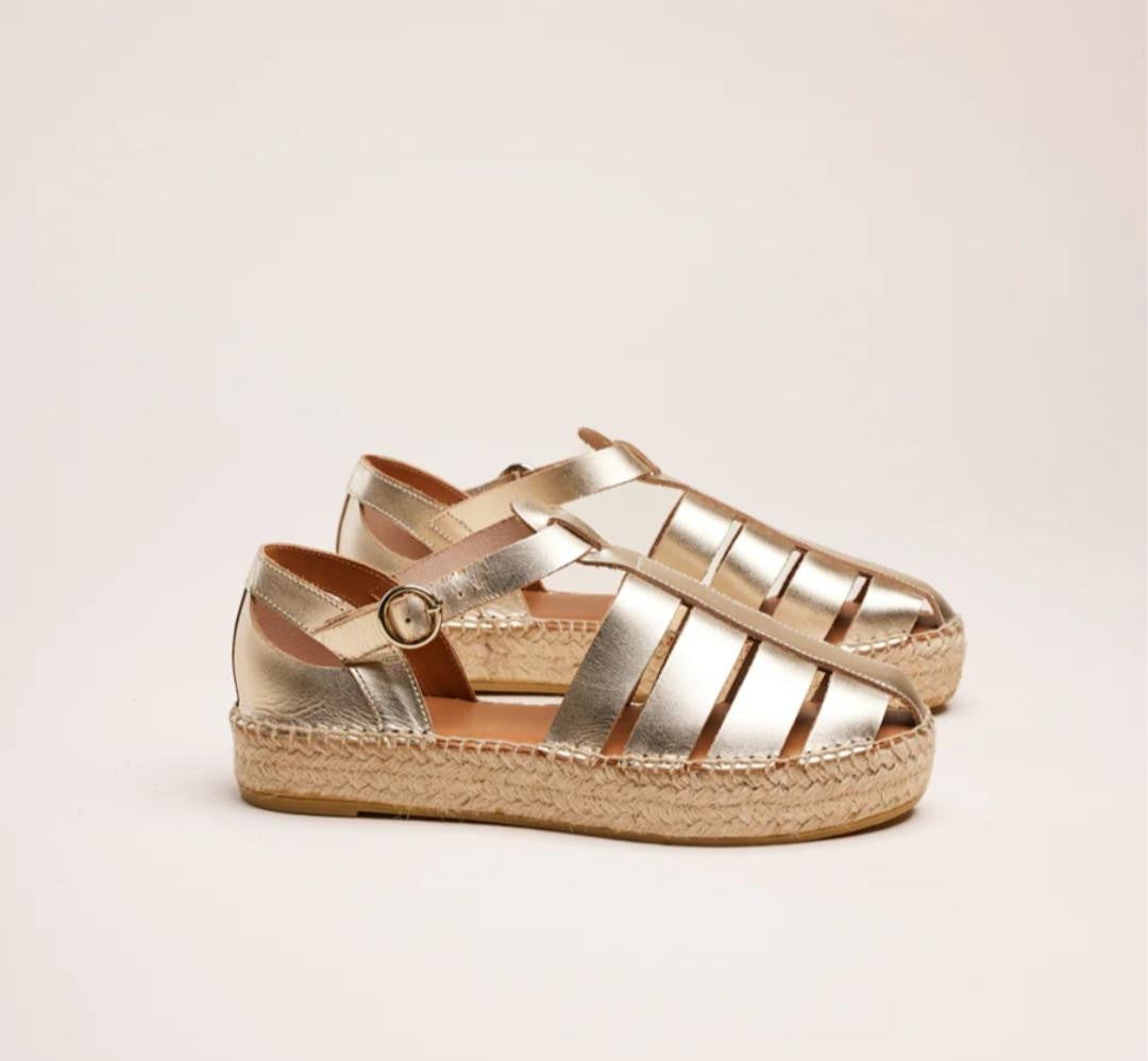 Espadrilles  Thais  Cuir  doré  M MOUSTACHE DERNIÈRE 40 !