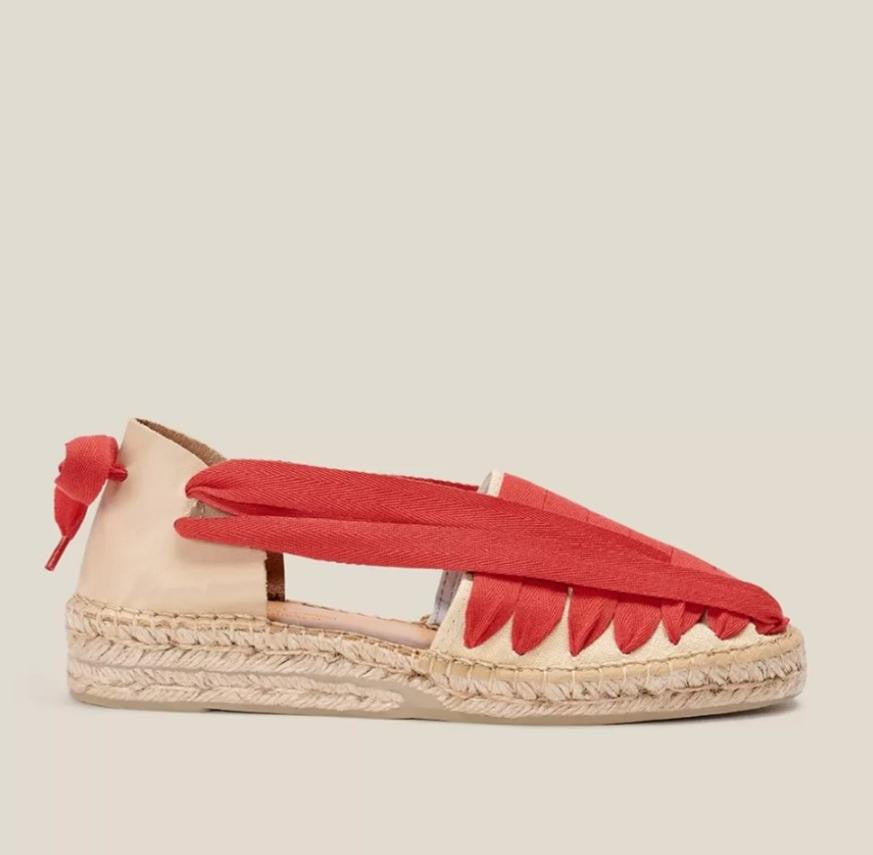 Sandale à corde / Espadrille SOC Rouge  NAGUISA (taille très petit) Reste 39 et 40 !
