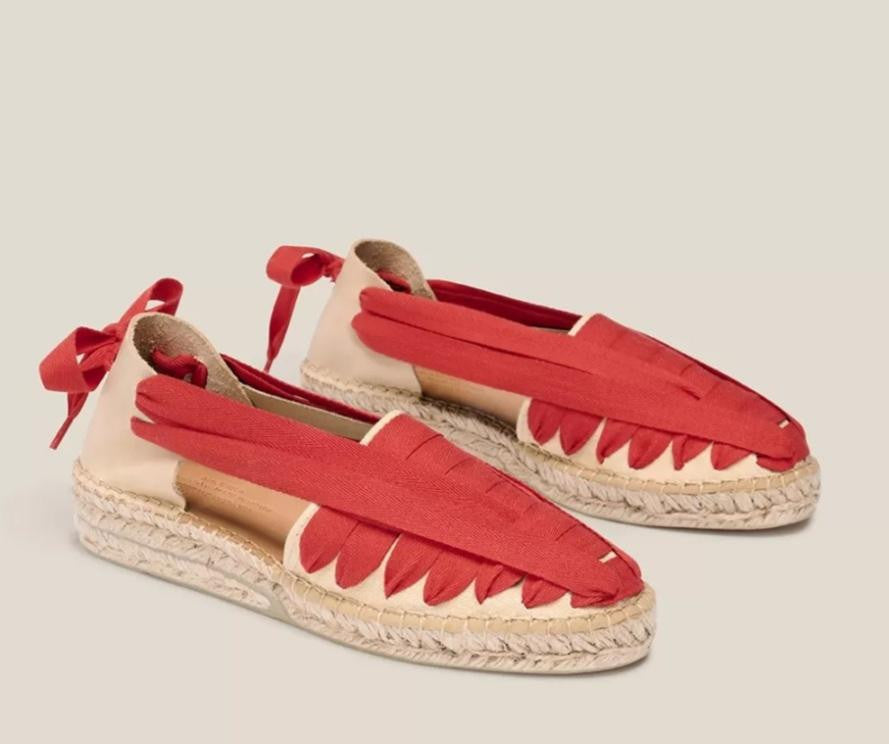 Sandale à corde / Espadrille SOC Rouge  NAGUISA (taille très petit) Reste 39 et 40 !