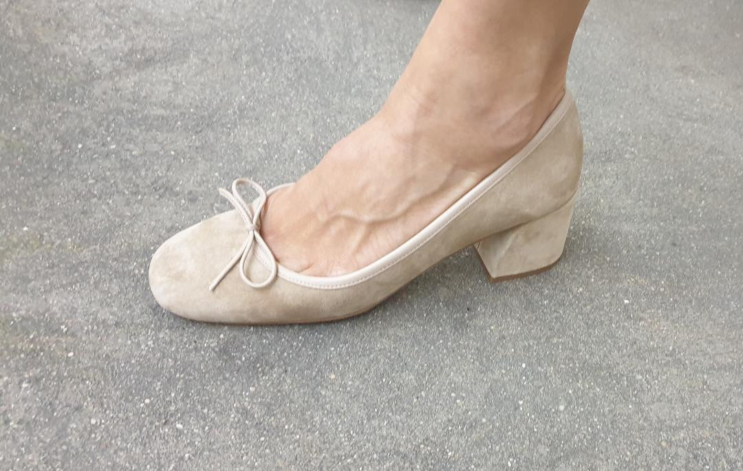 Ballerines à talon Suède A6065  BILLI BI Reste 36  !