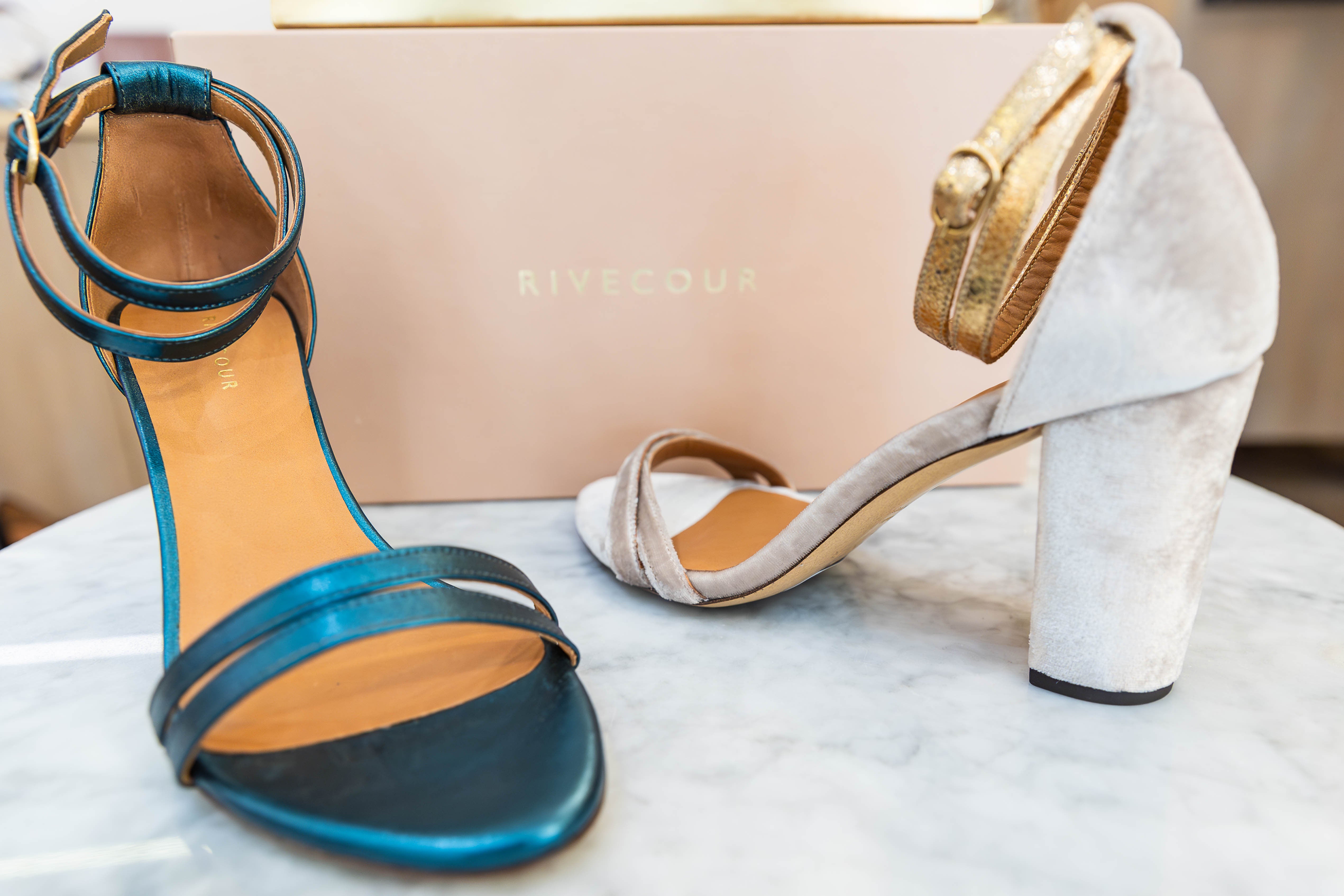 Sandale N° 853 en Velours Perle   RIVECOUR Reste 40!