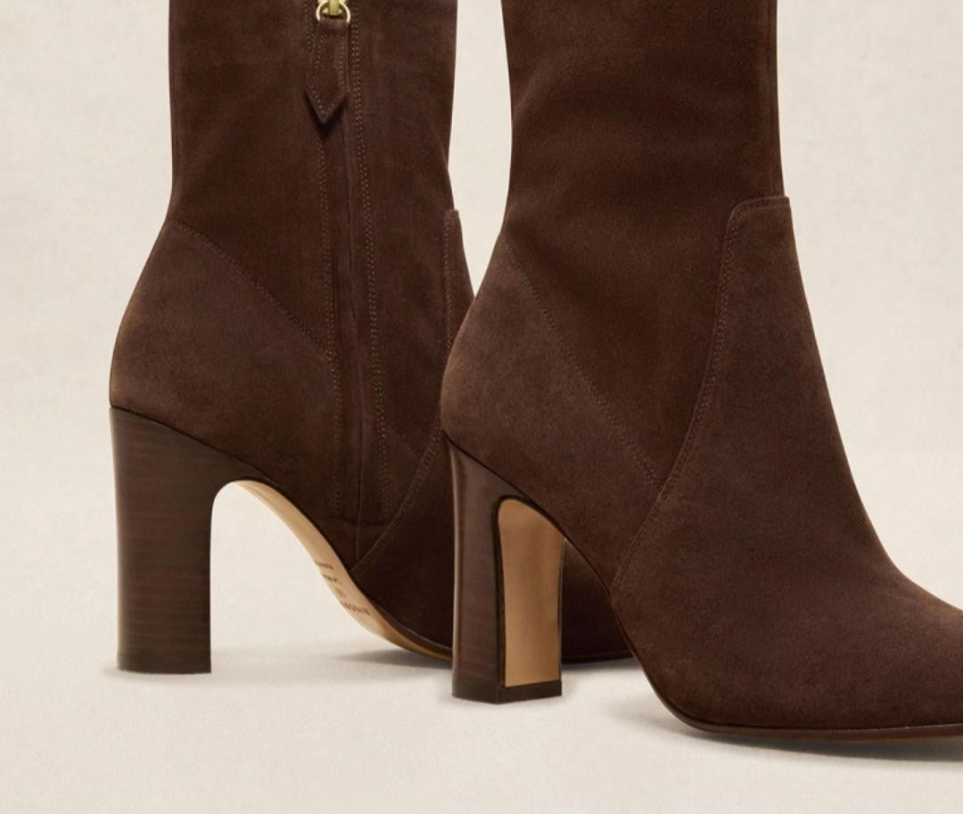 Bottine N° 92  en  Suède Marron RIVECOUR Reste taille 38 !