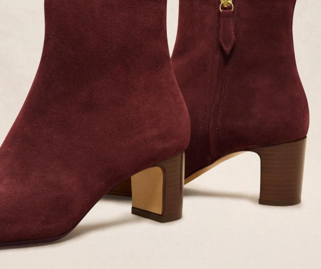 Bottine N° 290 Suède Châtaigne RIVECOUR Reste 38 et 40 !