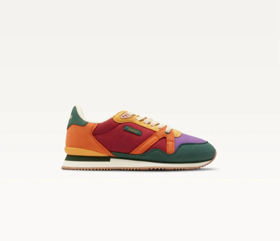 Running ANDREE Suède Vegan Canard Violet Orange ODAJE (ancien  M MOUSTACHE) Reste 38 !!