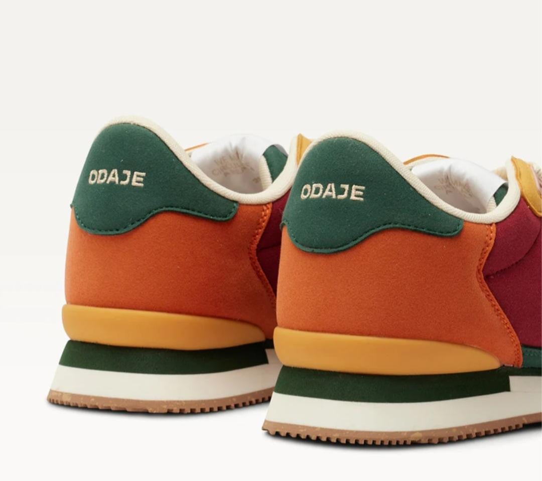 Running ANDREE Suède Vegan Canard Violet Orange ODAJE (ancien  M MOUSTACHE) Reste 38 !!