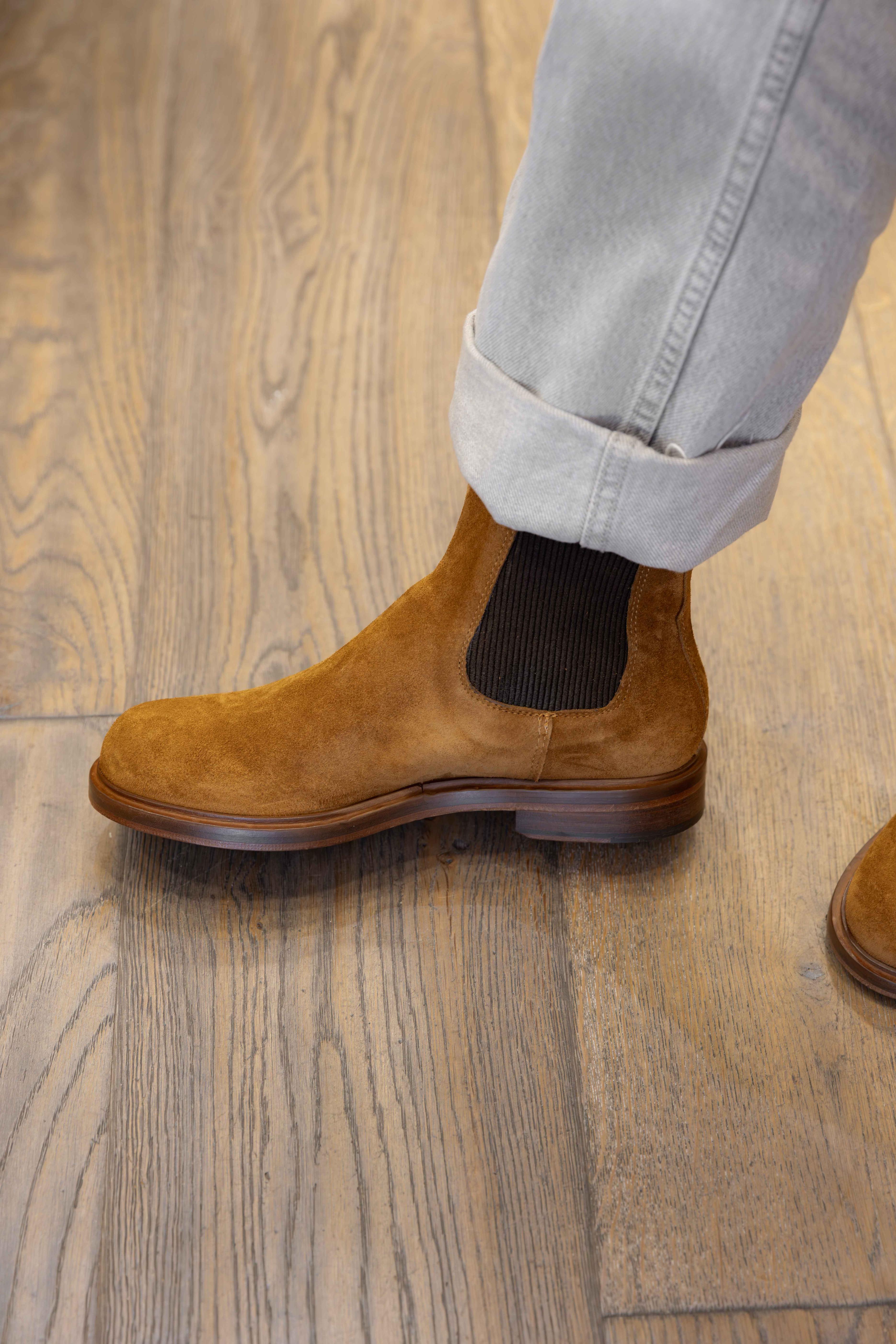 Bottines D530  Velours Sattel (marron clair) ELLA (Italie) Dernière en taille 41!